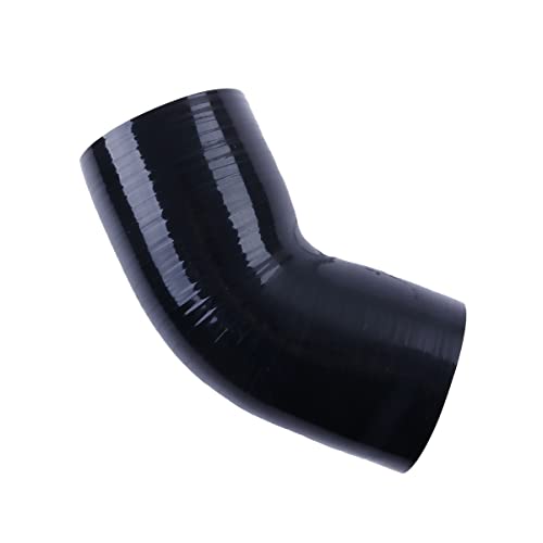 VLOCEMNYE Manguera de codo reductor de silicona de 45 grados, diámetro interior de 60 mm a 67 mm, longitud de 102 mm (4 pulgadas), acoplador reforzado de 4 capas (5,4 mm) para tubería industrial