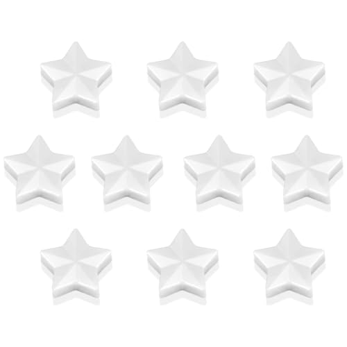PYJLBX Aimant Frigo, 10PCS Aimant Puissant Aimants Tableau Magnétique Magnet Frigo Magnet Petit Aimant Tableau Blanc Mini Aimant Magnets Decoratif, pour Tableau Magnetique,Calendrier (Étoile, Blanche)