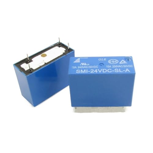 Relés SMI-24VDC-SL-A de 10A con 4 pines para soportar alta carga eléctrica continua