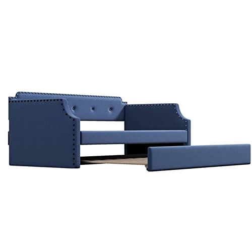Wszjj Upholstered Daybed With Trundle, Wood Slat Support,Upholstered Frame Sofa Bed, Twin #TOP27
