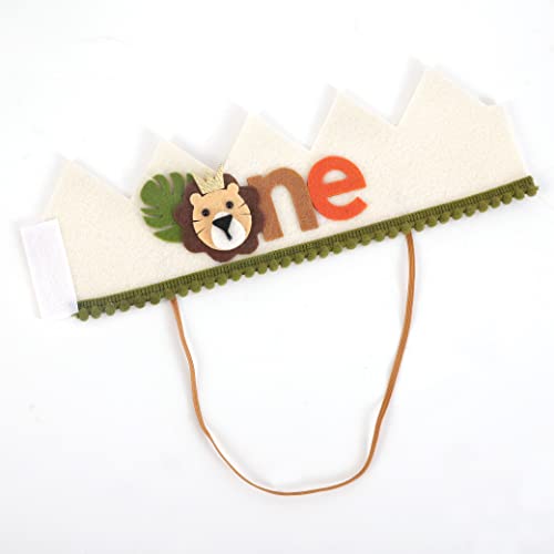 LINLULU Lion 1st Birthday Crown - Jungle Safari Wild One Birthday Hat Decoration for Boys by LINLULU - Image 8