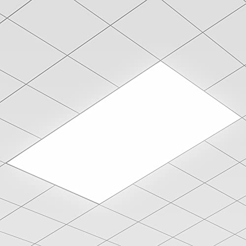 [Premium 125 lm/W]OUBO LED Panel 120x60cm Deckenleuchte Slim 72W 9000 Lumen Neutralweiss 4000K, Einbauleuchten Set 230V, Deckenleuchte Wandleuchte, inkl. Trafo und Anbauwinkel