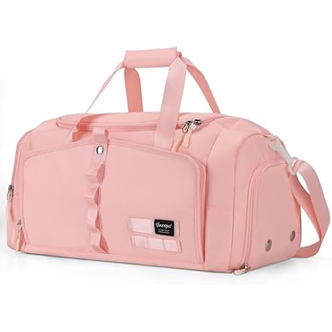 YOUNGOA Gym Bag for Women with Shoe Compartment, 25L, Pink Cover