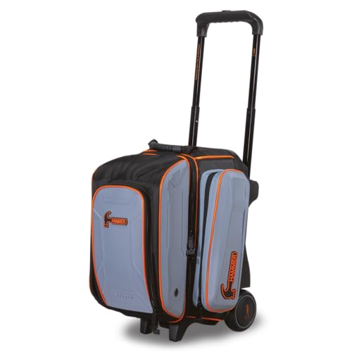Hammer Gauntlet Double Roller Bowling Bag (Grey)
