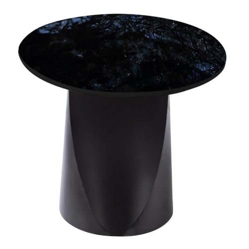 Image of Wakefit Espresso Coffee Table I Marble Finish I Vitrified Tile Top I Volga Blue