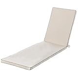 Cojín de exterior para tumbona beige de poliéster con tratamiento hidrófugo de 190x55 cm