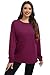 Smallshow Women's Nursing Sweatshirt Tops Fleece Long Sleeve Breastfeeding Clothes Maroon,L