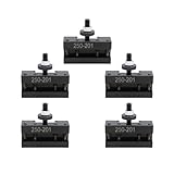 Yunnergo 5pcs 250-201 BXA Quick-Change Lathe Tool Holder: Fits 1/4'-5/8' Bits, 10-15' Lathe Swing & BXA 250-200/250-222 Posts