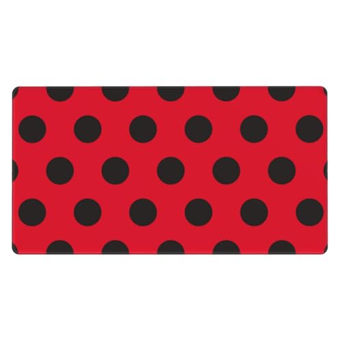 Grand tapis de souris de jeu et tapis de bureau motif coccinelle base caoutchouc ordinateur