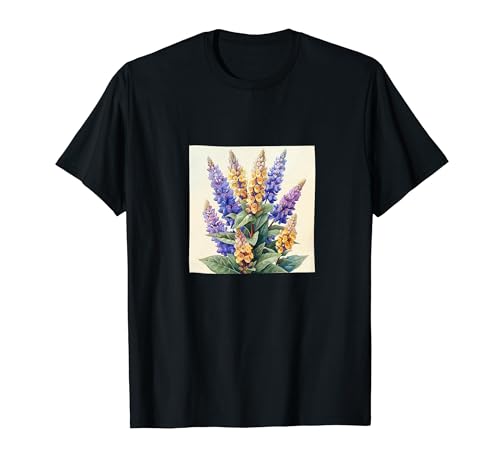 Anise Hyssop Bouquet Floral Pastel Colors Graphic T-Shirt