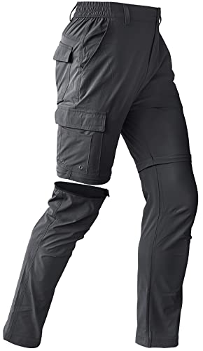 Mens Hiking Convertible Pants Waterproof Lightweight Quick Dry Zip Off Fishing Travel Safari Outdoor Cargo Work