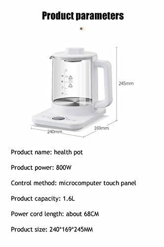 Hervidor eléctrico de vidrio 1.6L con control digital miniatura 7