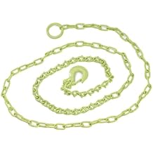Timber Tuff TMW-20 12-Foot Log Grabber Chain Loop Slides Over 2 Inch Ball for Towing with 5/16 Inch Links and 4 Foot Unique V Shaped Grippers, Green