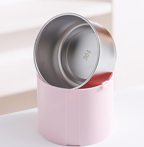 Image of House of Quirk 3-Layer 304 Stainless Steel Lunch Box | Large Capacity Leak-Proof Food Storage Container for Office, School & Travel (Mauve)