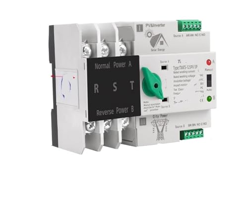 Onduleur photovoltaïque ATS rail 3P 100A double puissance avec commutateur automatique