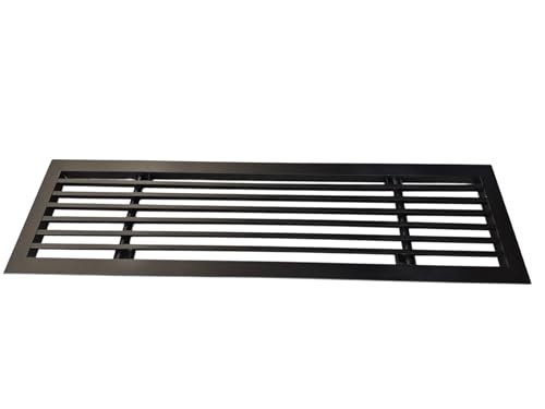 Image of Aluminium Powder Coated Grill, Grill for ac, hvac, ventilation grill, home grill, ac grill,Return Air Grill for Wall, Sidewall and Ceiling (BLACK, 16 inch*4 inch)