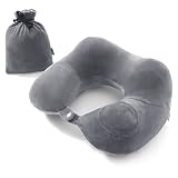 KUKTDUD Inflatable Neck Travel Pillow，Self-Inflatable,Airplane Travel Essentials,for Office Sleepin