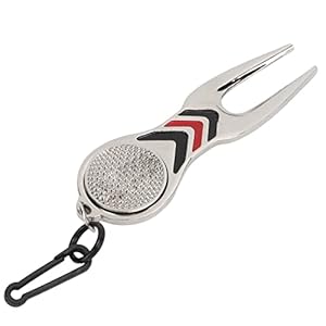 Golf Pitchfork Tool, Opvouwbare Golf Pitchfork Tool, Golf Pitcher Reparatie Tool Golf Club Ball Putting Hof Hooivork Sleutelhanger Type voor Grond