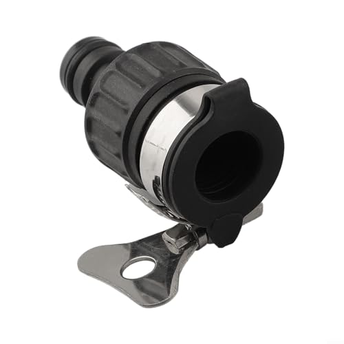 Lecreatekit Adaptateur de robinet sans filetage, connecteur de robinet rond sans filetage, réglable en acier inoxydable pour tuyau d'arrosage