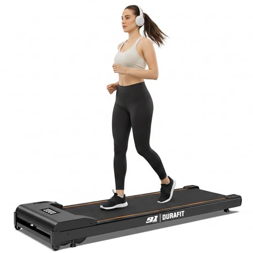 Image of Durafit91 Compact Lite 2.5HP Peak BLDC Motor Walkpad Treadmill with Remote Control | 120 kg User Capacity Walking Pad| 6 km /h Max Speed | LED Display with Under-Desk Design | Home Use