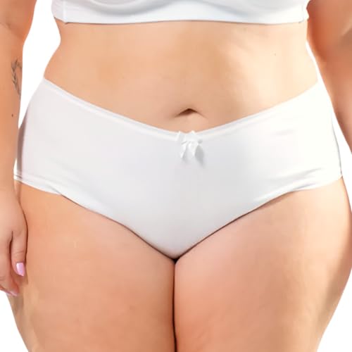 Kit 10 Calçola Plus Size Básica Calcinha Cintura Alta Para Senhora Modelagem Grande (BR, Numérico, 5