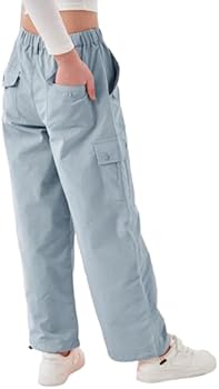 Rolanko Baggy Cargo parachutebroek voor meisjes, Y2K vintage
