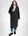 UGG Women's Gertrude Long Teddy Coat, Ink Black, XS