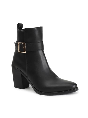 Image of Elle Women Stylish, Trendy, Comfortable Heeled Boot with extra cushion for Office, Party and Casual Use