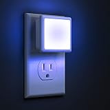 LOHAS Blue LED Night Lights, 4 Pack Dusk to Dawn Sensor Blue Plug into Wall Light for Kids, Blue Plu