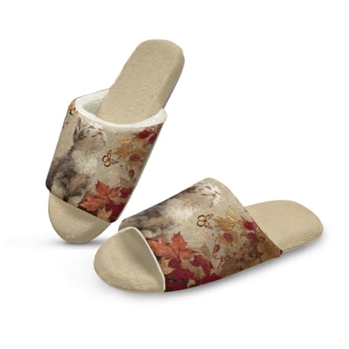 Forchrinse Christmas House Slippers for Women Men Open Toe Indoor Slippers Washable Reusable Spa Guest Hotel Shoes