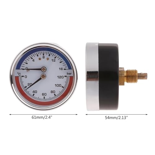 Manómetro térmico de acero inoxidable para control exacto de calderas 6