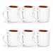 com-four® 6x Kaffeebecher aus Porzellan - Kaffee-Tasse im modernem Design - Basic Kaffeepott White für Kalt- und Heißgetränke - 330 ml