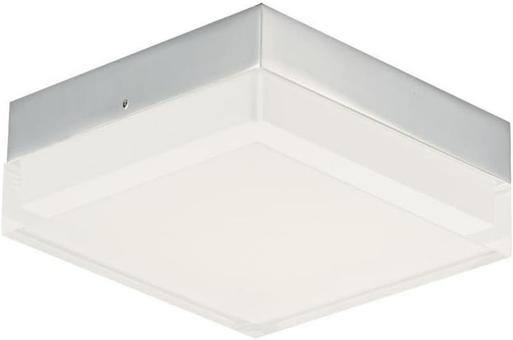 Maxim Illuminaire II-12.5W 1 LED Square Flush Mount-4.75 Inches Wide by 1.75 inches high-Polished Chrome Finish