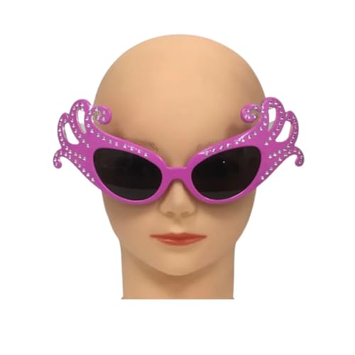 Mardi Gras Spot Hot Pink Cateye Sunglasses (Each)3