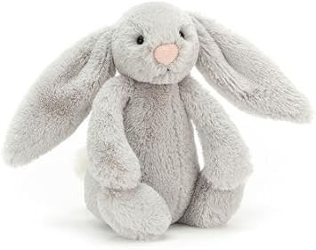 Jellycat Bashful Silver Bunny Small - L 8 cm x l 9 cm x h 18 cm