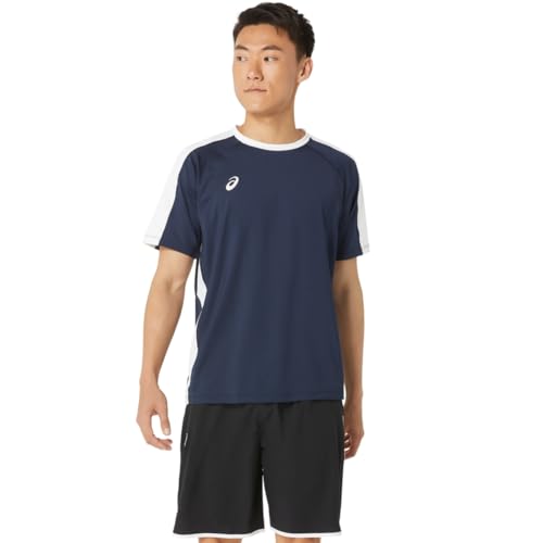 Asics 2041A2005001M Resolution Ss Crew Team Navy/Team White M