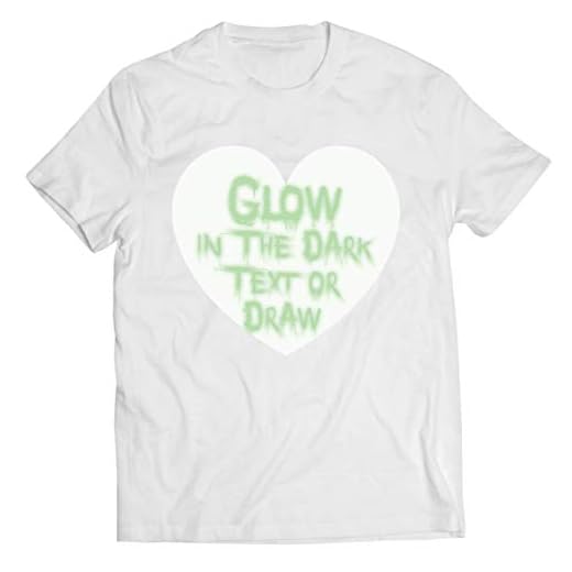 lepni.me Mens T Shirt Gör din Egen Glöd i Mörkret Skjorta med Neonljus Födelsedagsfest Festivaltillbehör (M Vit Glow in the Dark)