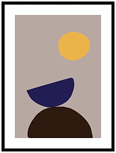 Amanti Art Framed Wall Art Print 41x31 Organic Shapes 07
