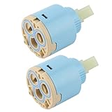 Generic Sturdy 35mm Ceramic Faucet Solution for Leaking Tap Prevention Bathroom Kitchen 2pcs