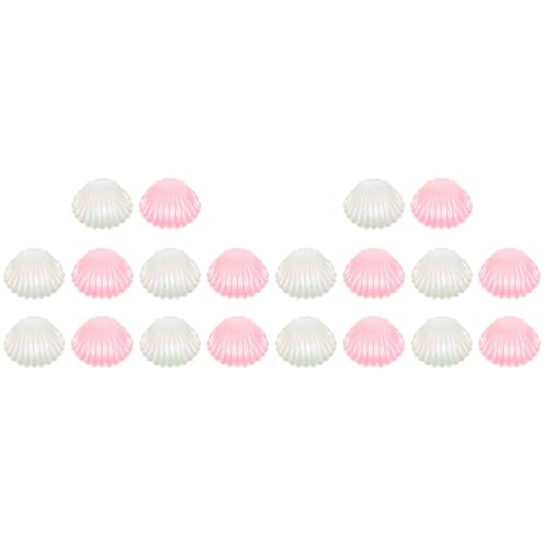 GLEAVI 2 Series Cajas De Dulces Forma De Concha Almacenamiento Decorativo Para Fiestas Bodas Y Cumpleaños Para Chocolates Y Joyería Color Blancas 10 Piezas*2