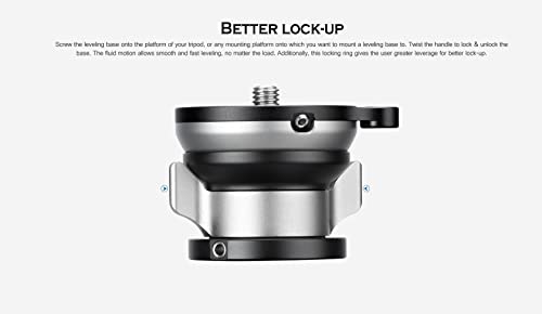 Image of LB-65 65mm Leveling Base for Tripod w Butterfly Lock Collar 39.6lb Max Load + /-15 Tilt