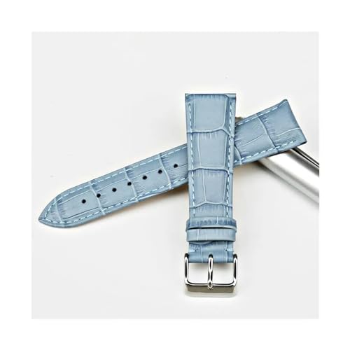Bracelet en cuir bleu avec boucle chic ajustement parfait pour montre DW - 7