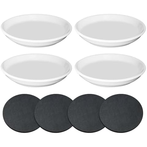 YUFDA 4 Pack Ceramic Plant Saucers Cover