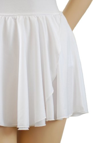 Trienawear Big Girls' Women's 12 Inch Circular Mock-Wrap Pull-On Dance Skirt Tr502-12 With Elasticized Waist #TOP4