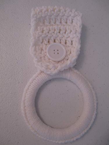 Crocheted Hanging Dish Towel Holder - White #TOP5