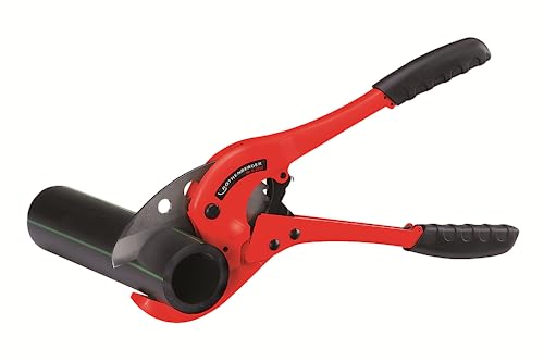 Rothenberger 52015 "ROCUT 75 0-75" Plastic Pipe Shears - Black/Silver/Red, 0 - 75 mm