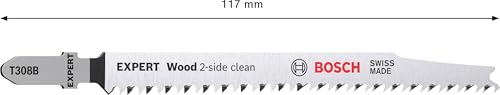Bosch Lame de scie sauteuse EXPERT 'Wood 2 side clean' T 308 B 100 pces 2608900553 - vue 4