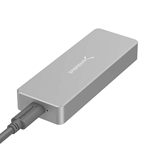 Sabrent USB 3.2 Werkzeugloses Gehäuse für NVMe PCIe M Key M.2 SSD [Silber] (EC-TFNE)