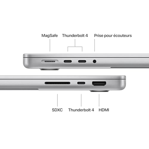 Apple 2025 MacBook Pro Laptop with M5 chip with 10‑core CPU and 10‑core GPU: Built for Apple Intelligence, 14.2-inch Display, 16GB Unified Memory, 1TB SSD Storage, French Keyboard - Silver by Apple - Image 4