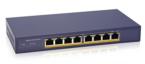 BW 8-Port Gigabit 10/100/1000M Desktop Network PoE Switch (15.4W/puerto) (solución de alimentación de cámara IP)